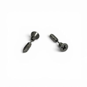 Industrial Screw Stud Earrings  Edgy Hardware Fashion Jewelry